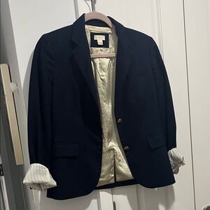 J. Crew Women's Navy Blazer with Gold Buttons